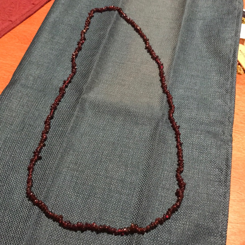 Garnet Chip Necklace